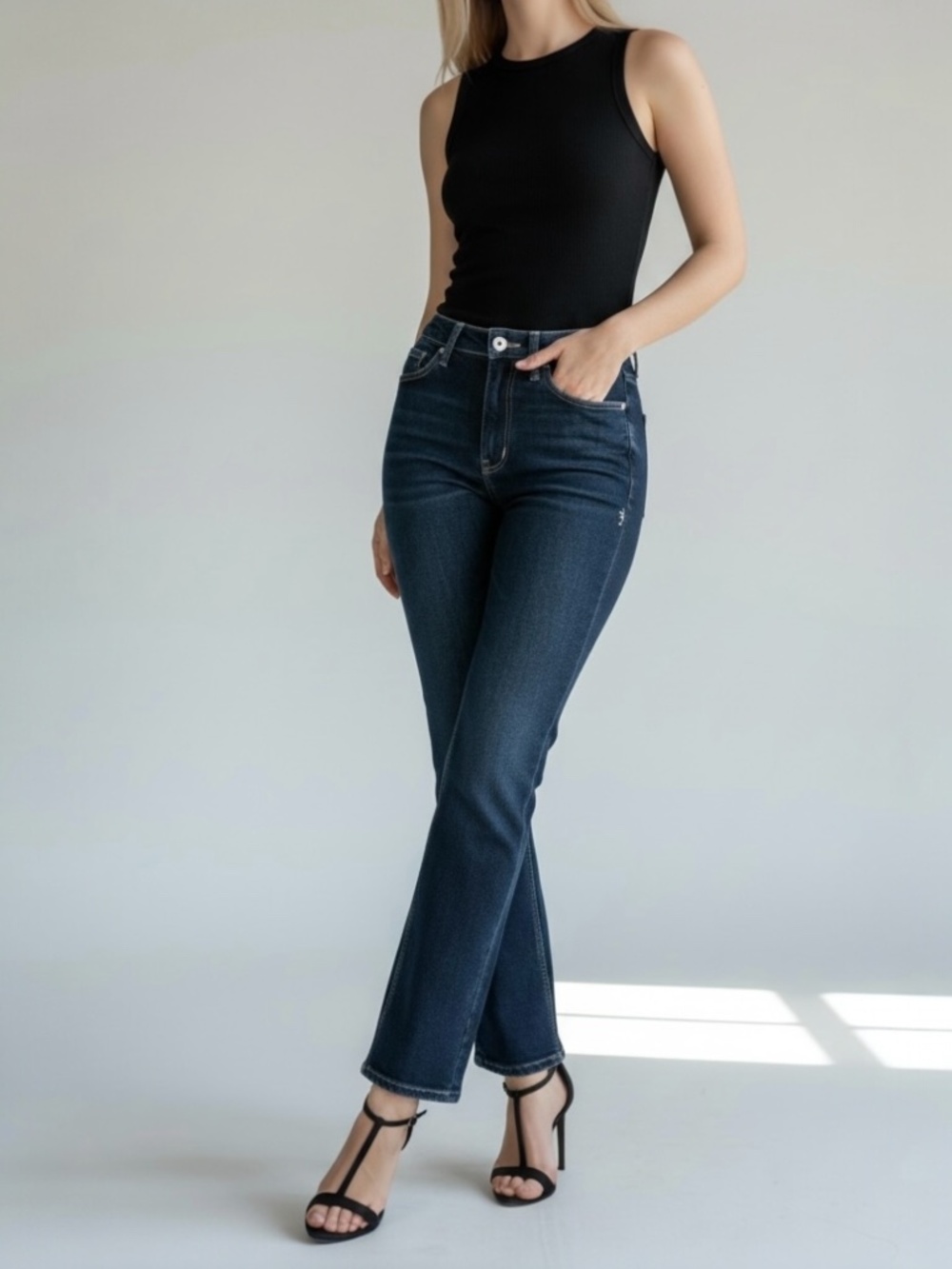 KSUBI Jeans Dark Soho Mid Rise Bootcut Women's in Vintage Indigo Size 24
